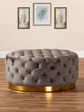 The Royal Handmade Round Fully Upholstered Chesterfield Coffee table