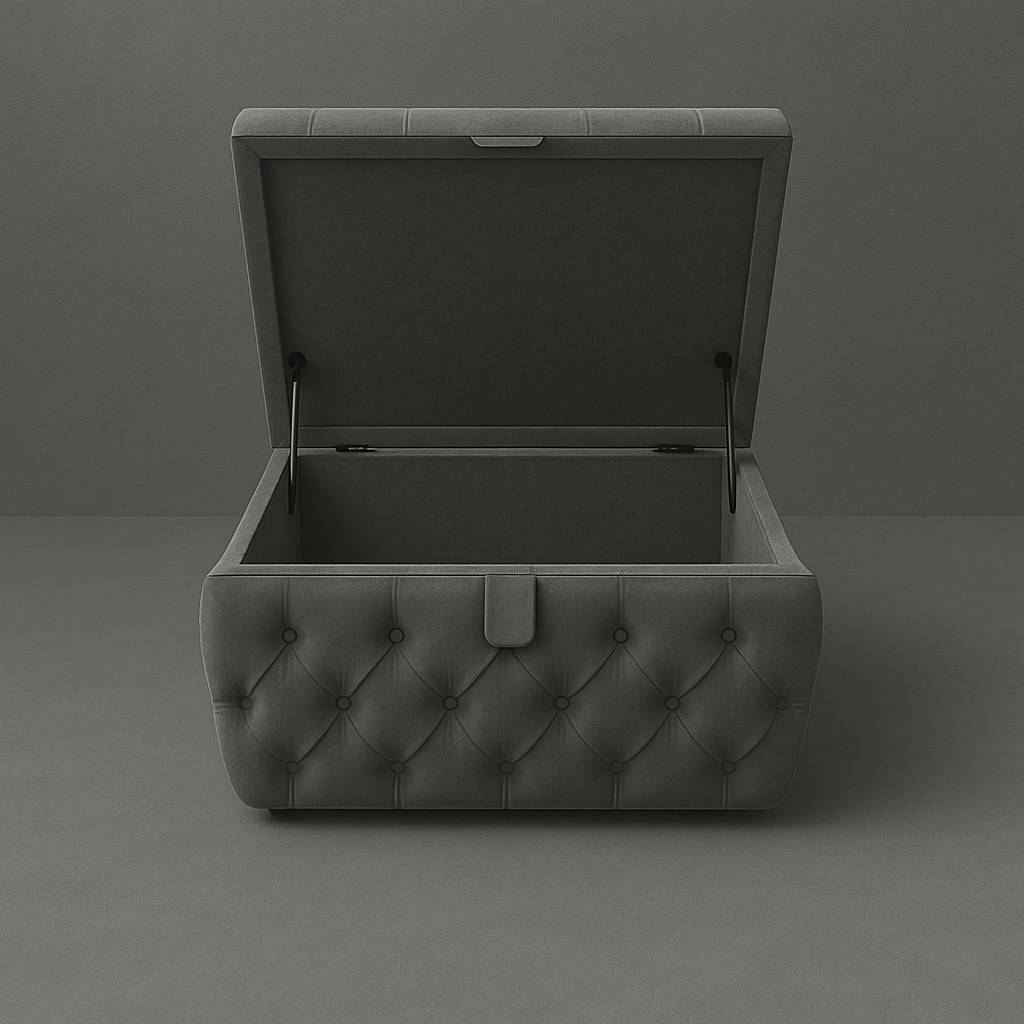 Handmade Elite Elevate Fully Upholstered Chesterfield Storage Ottoman ...