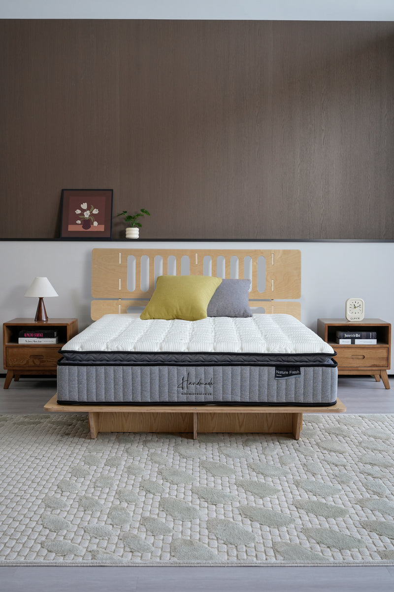 Natural Fresh Pocket Spring Pillow Top Mattress – 3ft 4ft 4ft6 5ft 6ft | Cashmere Fabric | Orthopedic Comfort Layers| Free Return